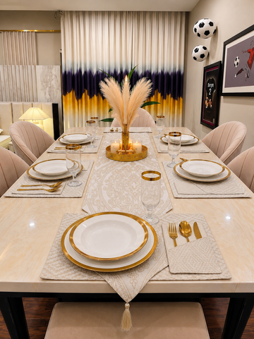 Dinning Mats | Ivory Royale  Runners Mats – Art 010