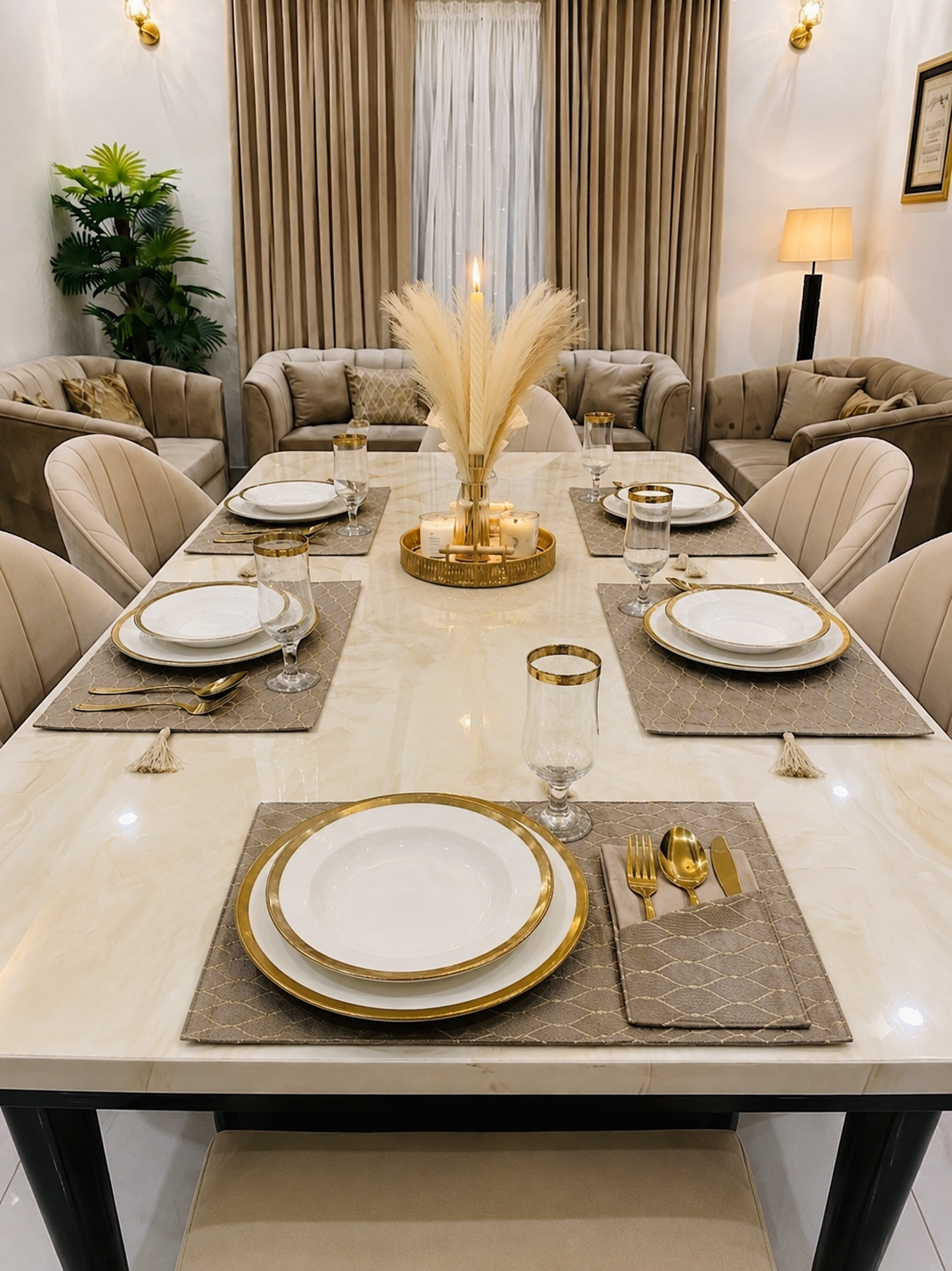 Walnut Brown Dining Mat ART-007