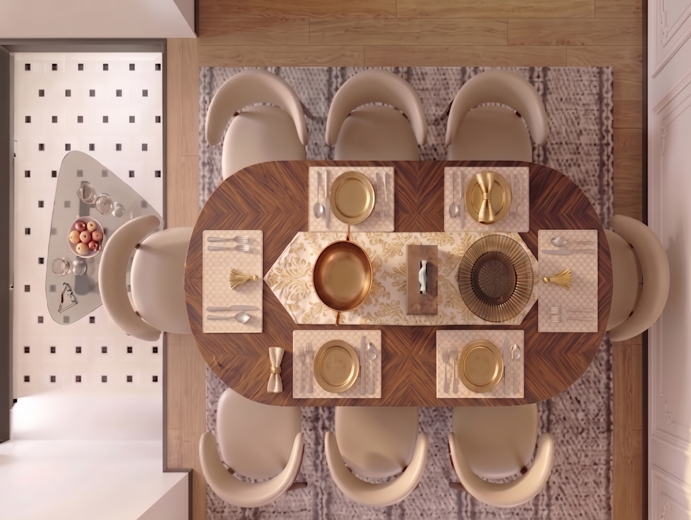Crème Gold  Dining Mats  ART-CG 003