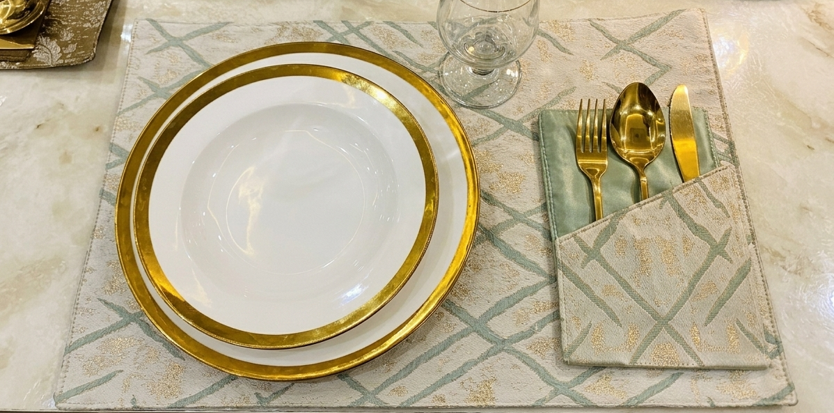 Dinning Mat | Sage Gold Art-008