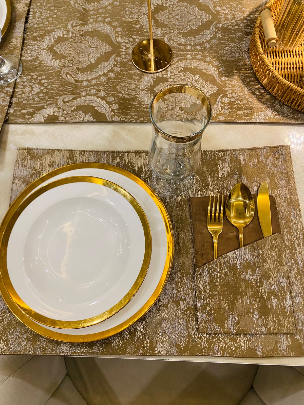 Dining Mats | Caramel Table Runner Mat  DM-BG-002