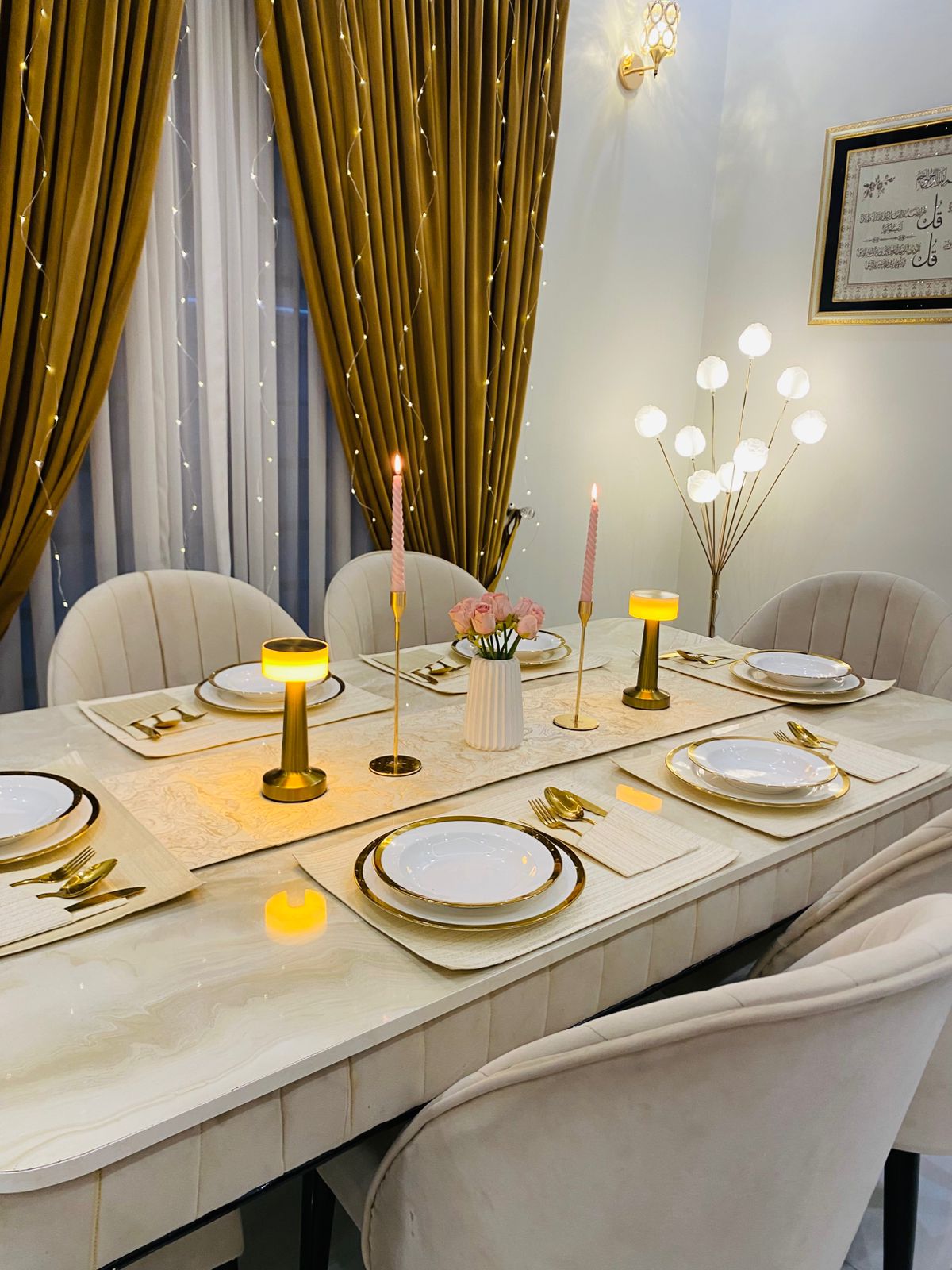 Dining Set | CreamVerse Dinning Runner  Mat  Art CT 004