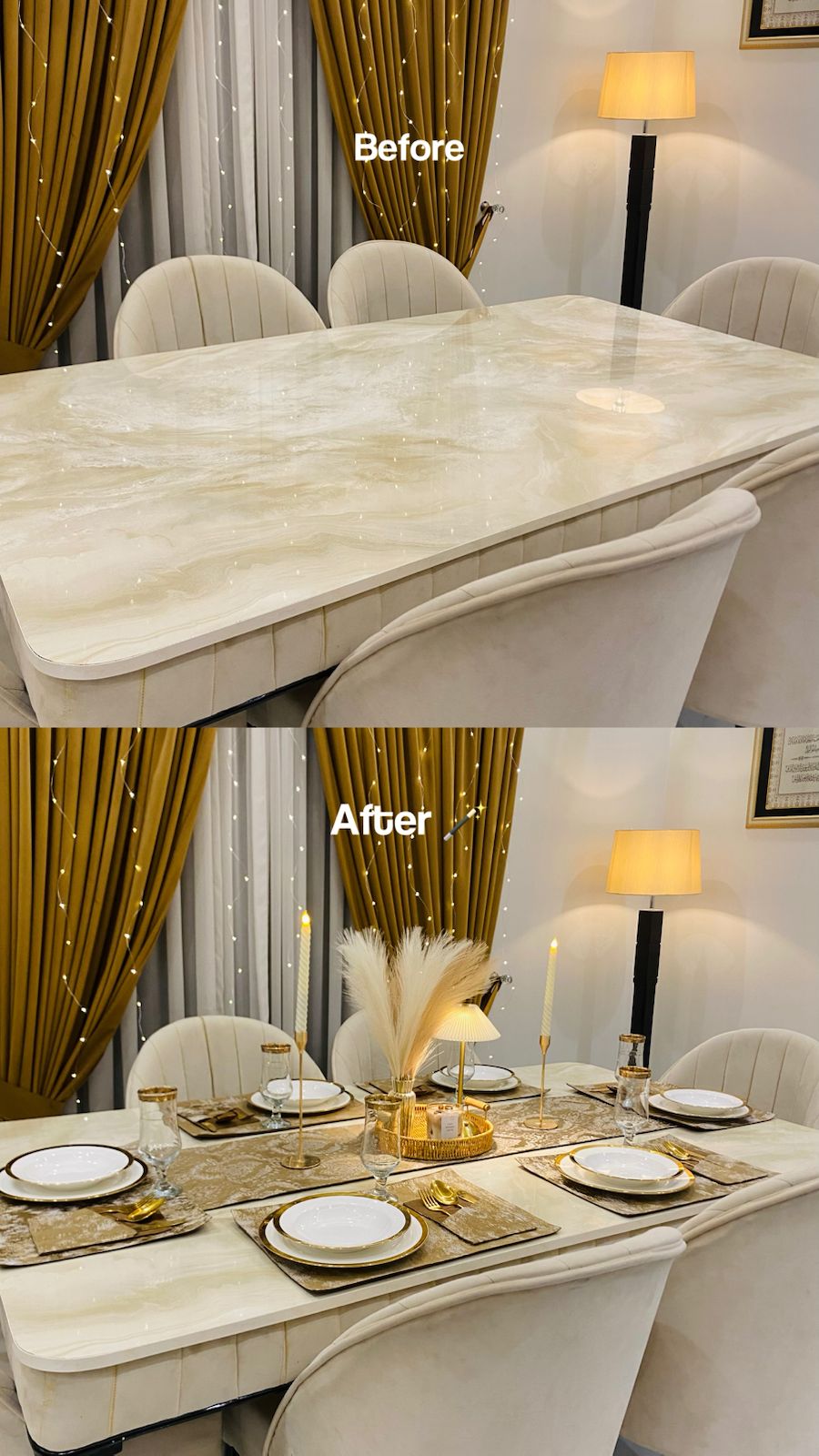 Dining Set | CreamVerse Dinning Runner  Mat  Art CT 004